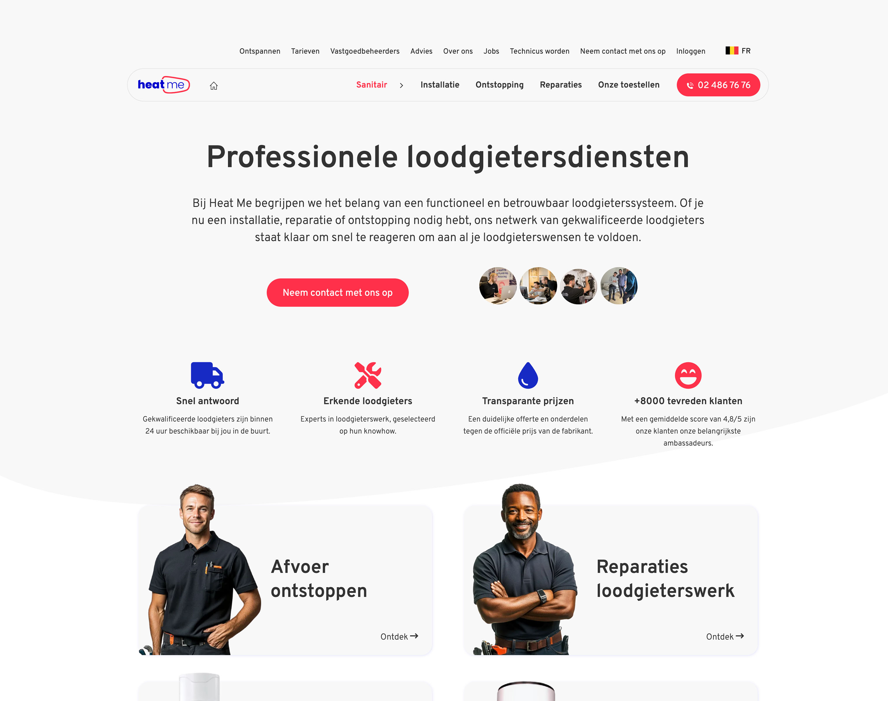 Example website project for a trade business